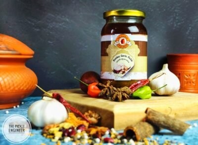 Bombay Garlic Pickle - 400g jar by The Pickle Engineer